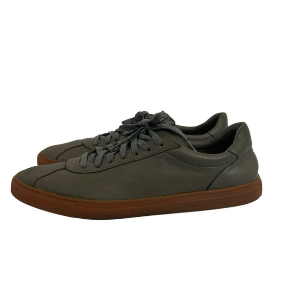 M.Gemi Leather Sneakers Mens Size 47 US 13 Gray Gum Sole Minimalist Italy main image 6